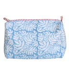 Floral Seaside Quilted Zipper Bag - Large