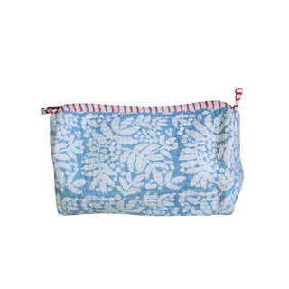 Floral Seaside Quilted Zipper Bag - Small