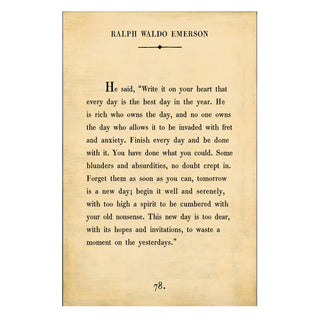 Ralph Waldo Emerson - Book Collection - Art Print