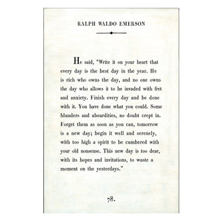 Ralph Waldo Emerson - Book Collection - Art Print