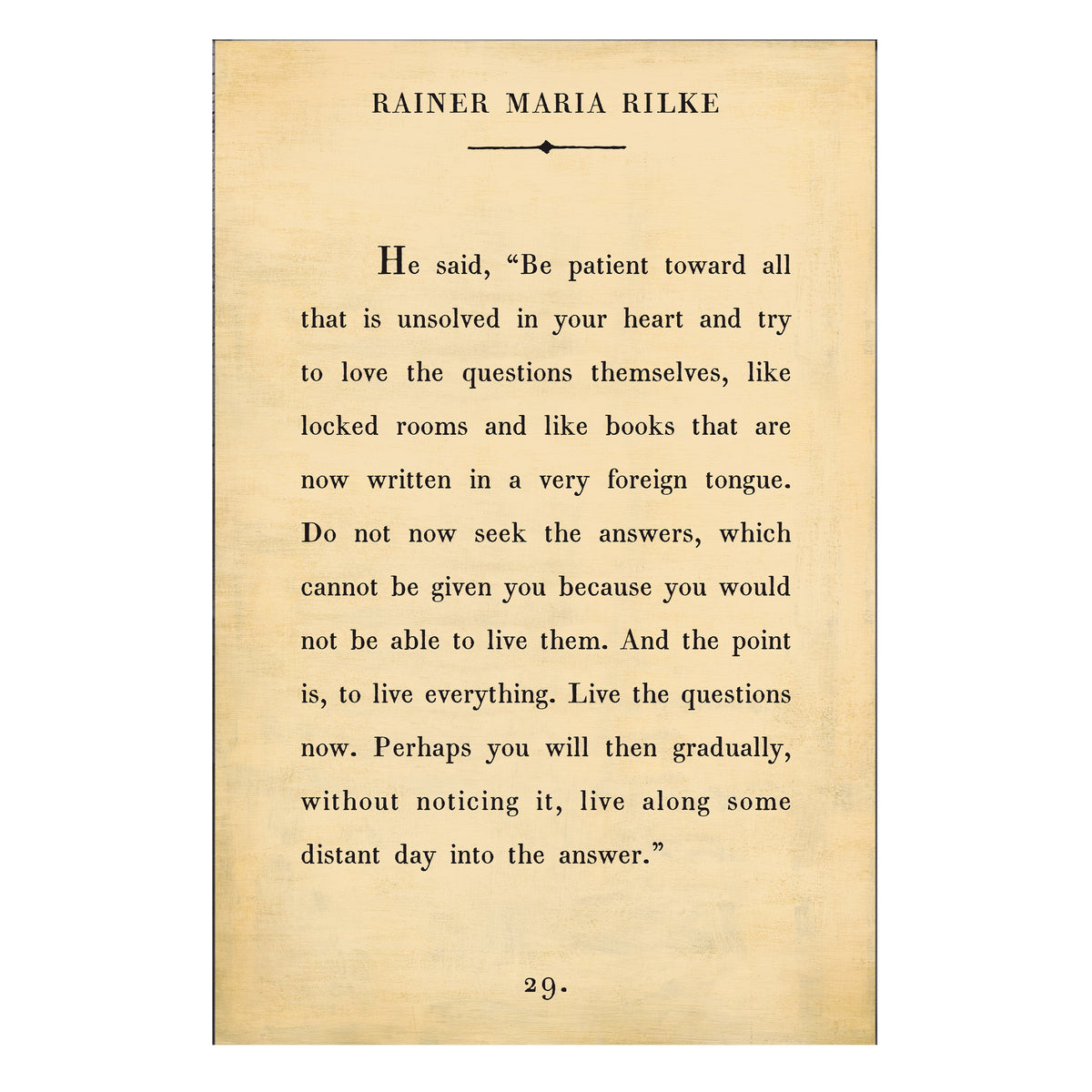 Rainer Maria Rilke Art Print - Book Collection