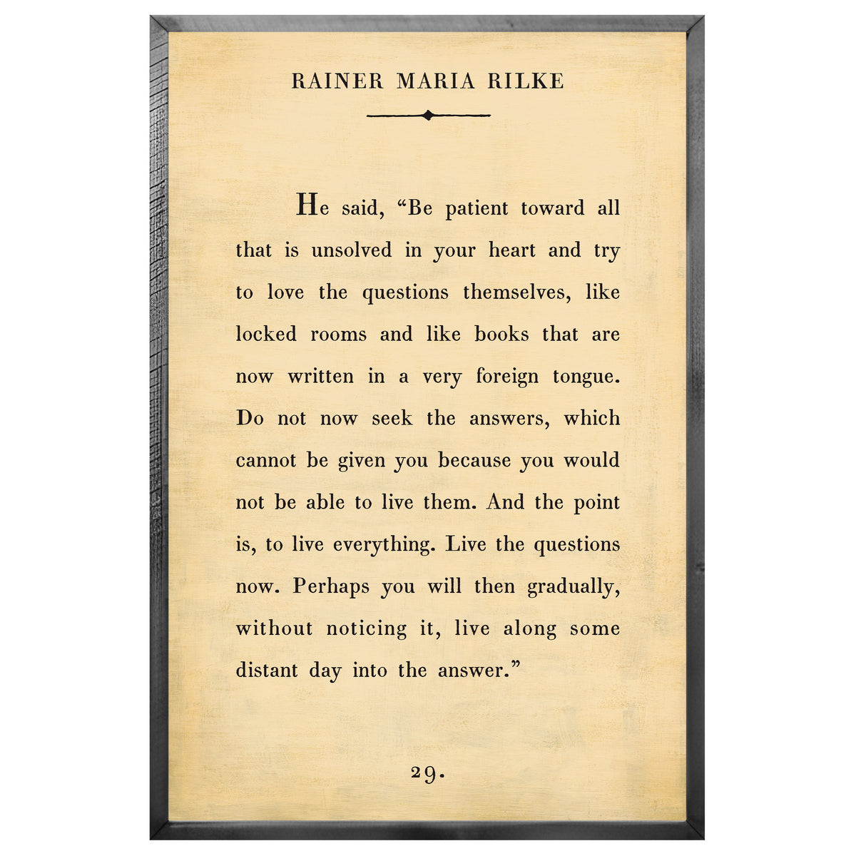 Rainer Maria Rilke Art Print - Book Collection
