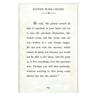 Rainer Maria Rilke - Book Collection - Art Print