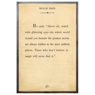 Roald Dahl - Book Collection (Grey Wood) - Art Print