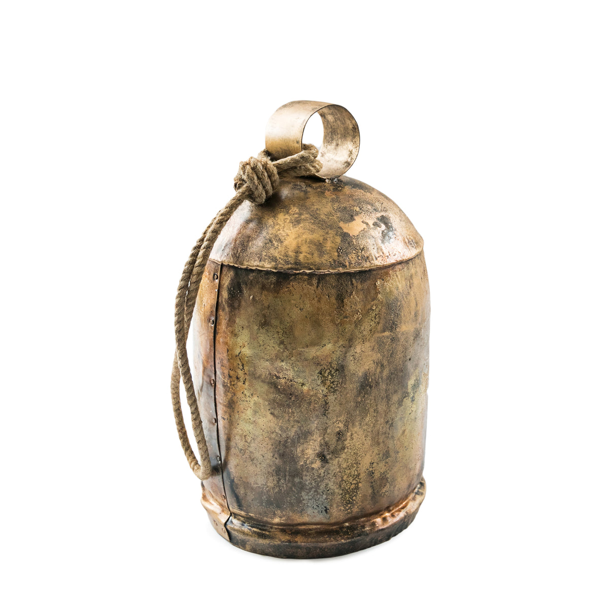 ***Punjabi Gold Finish Desert Bell with Rope Hanger -