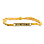 ****Brass Hakuna Matata Braided Bracelet - Adjustable