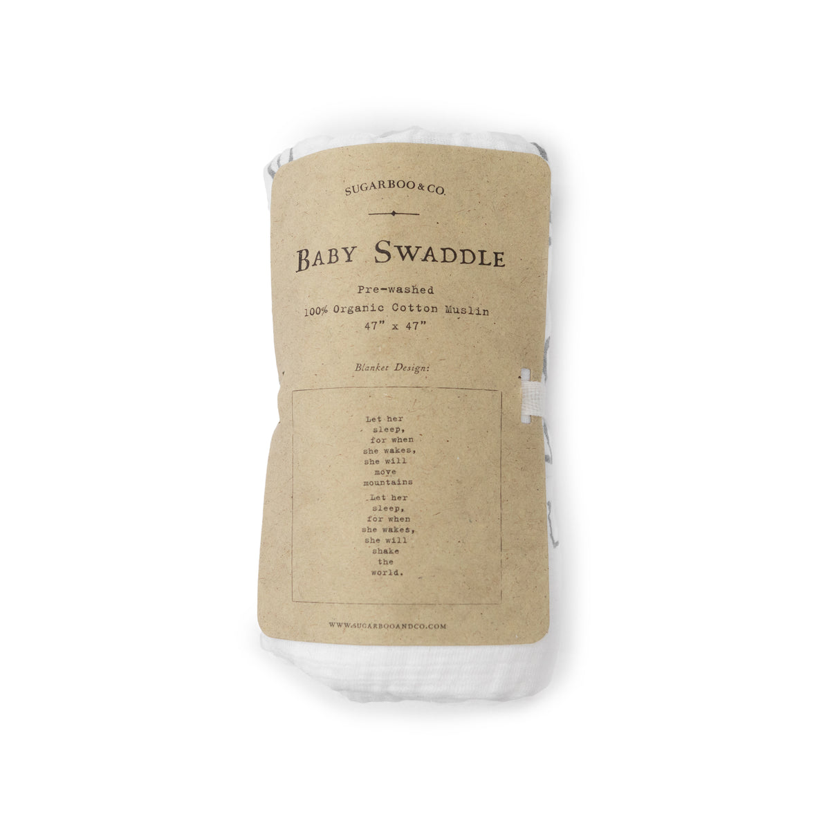 Let Her Sleep Swaddle Blanket