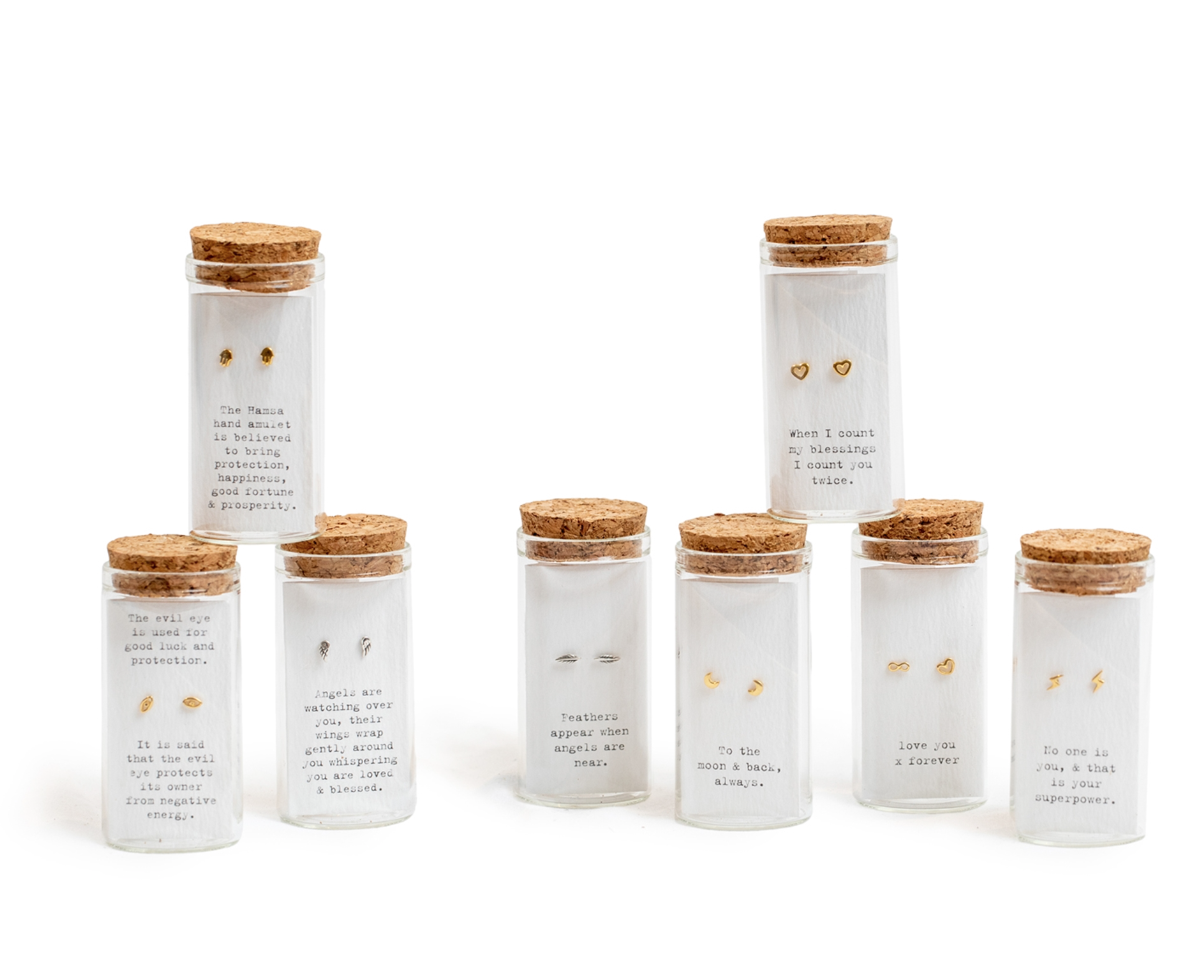 Message in a Bottle Brass Earring Collection #2 - Assorted Set of 16