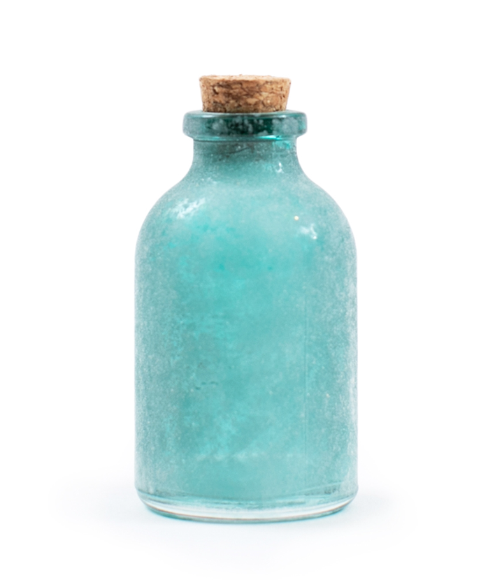 Frosted Green Mini Bottle with Cork - Set of 24
