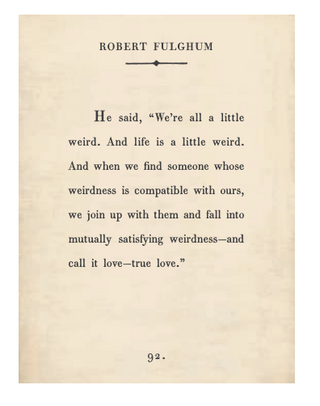 12"x16" Robert Fulghum Book Collection Art Poster - Cream