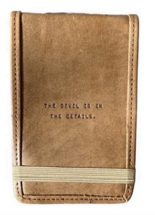 Mini The Devil Is In The Details Leather Journal