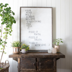 Faith Truth Love Art Print - Gallery Wrap