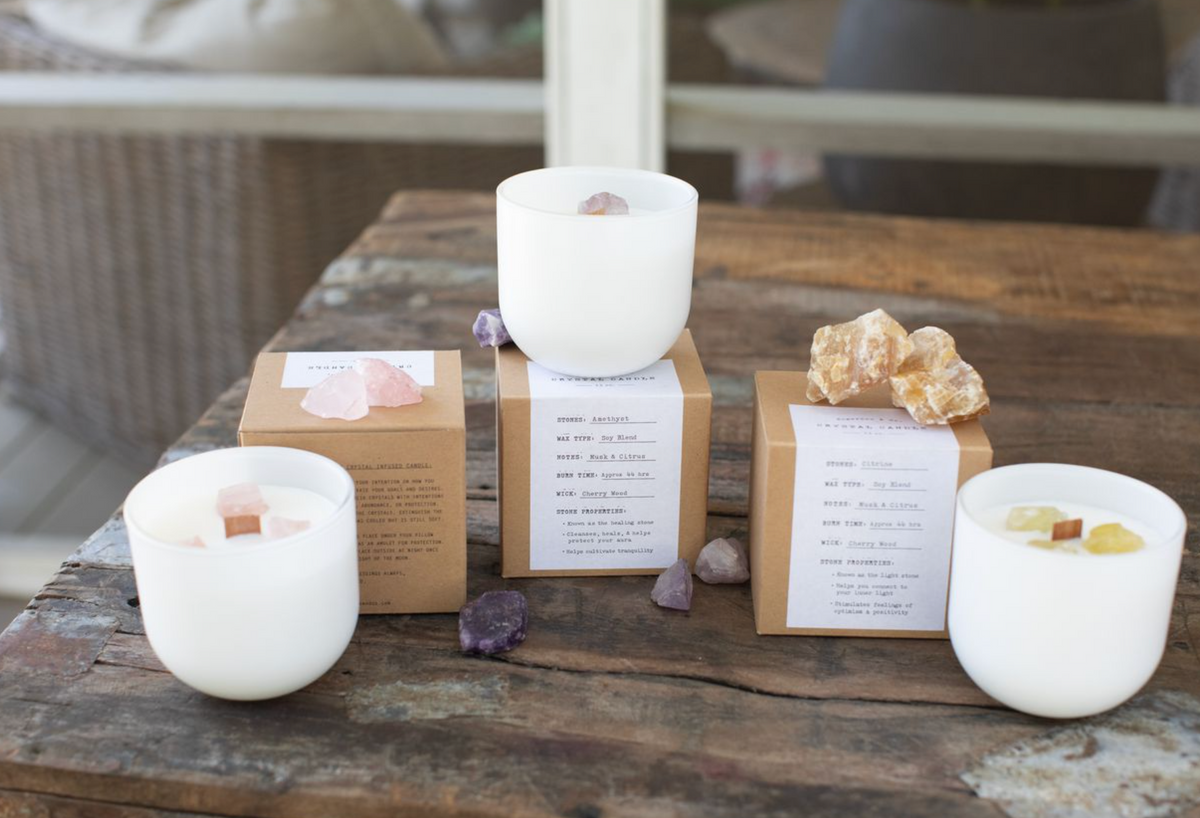 ***Citrine Crystal Candle - 11oz