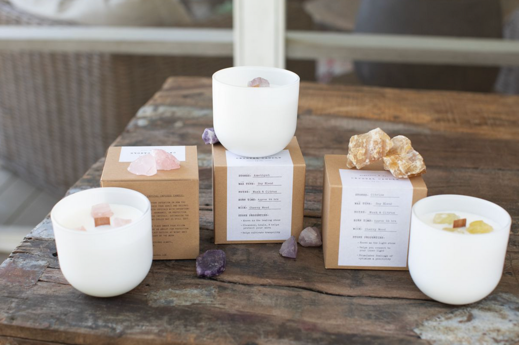 Fluorite Crystal Candle - 11oz