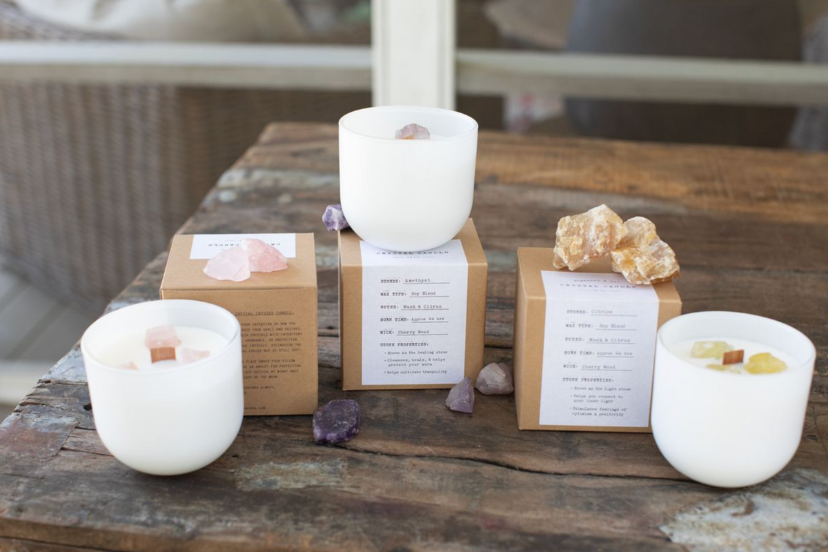 Fluorite Crystal Candle - 11oz