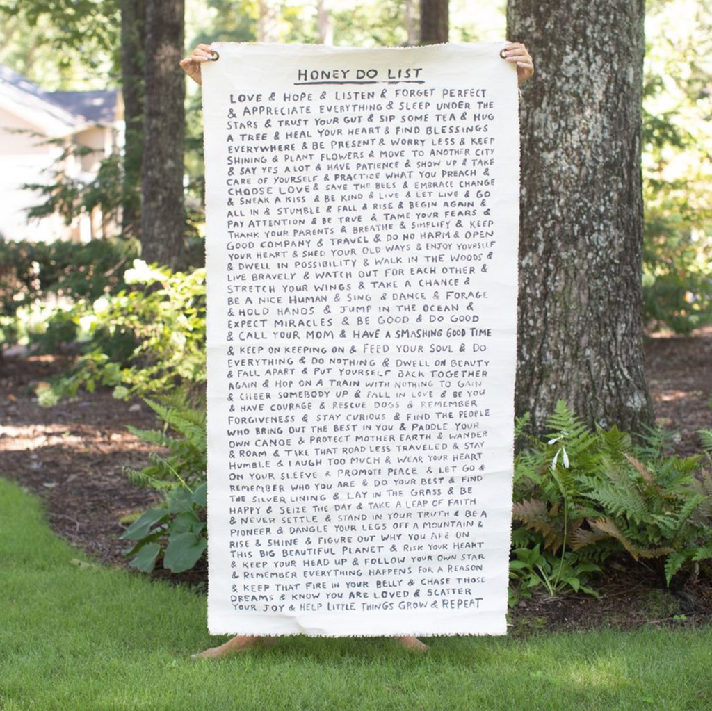 Honey Do List Hand Painted Wall Tarp - 32x63