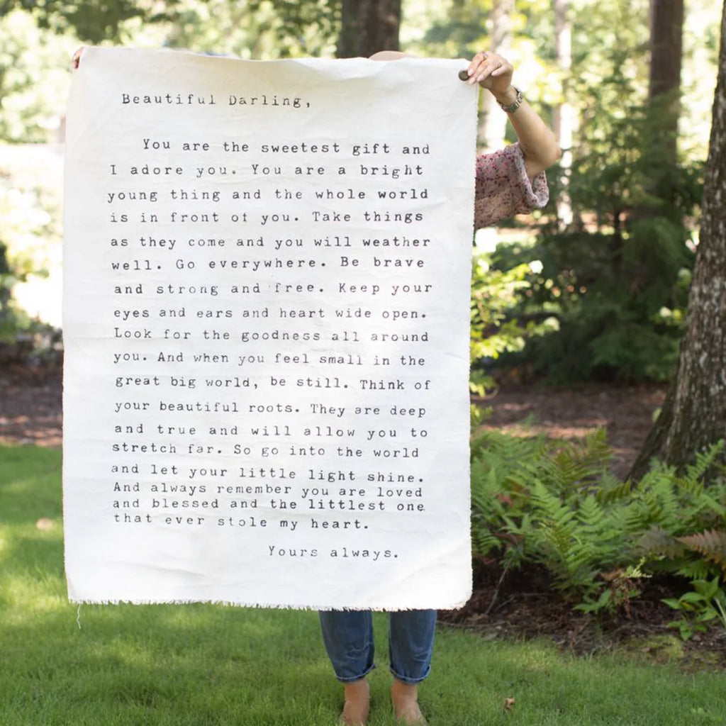 Never Stop Shining (My Dear One) Hand Painted Wall Tarp - 36x48