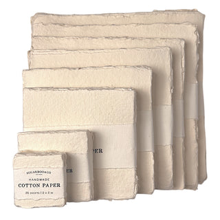 2x2 Handmade Cotton Paper Bundle - Cream