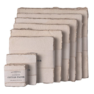 2x2 Handmade Cotton Paper Bundle - Flax