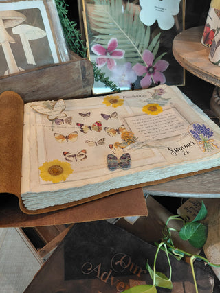 The Story Begins Leather Story Keeper 14"x10" - Bark