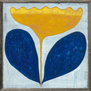 Sunny Flower (Grey Wood) - Art Print