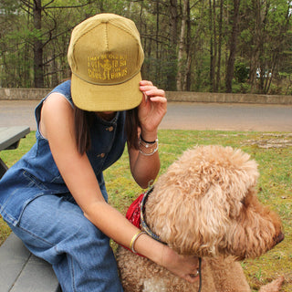 "Cool Bands" Corduroy Trucker Hat- Olive