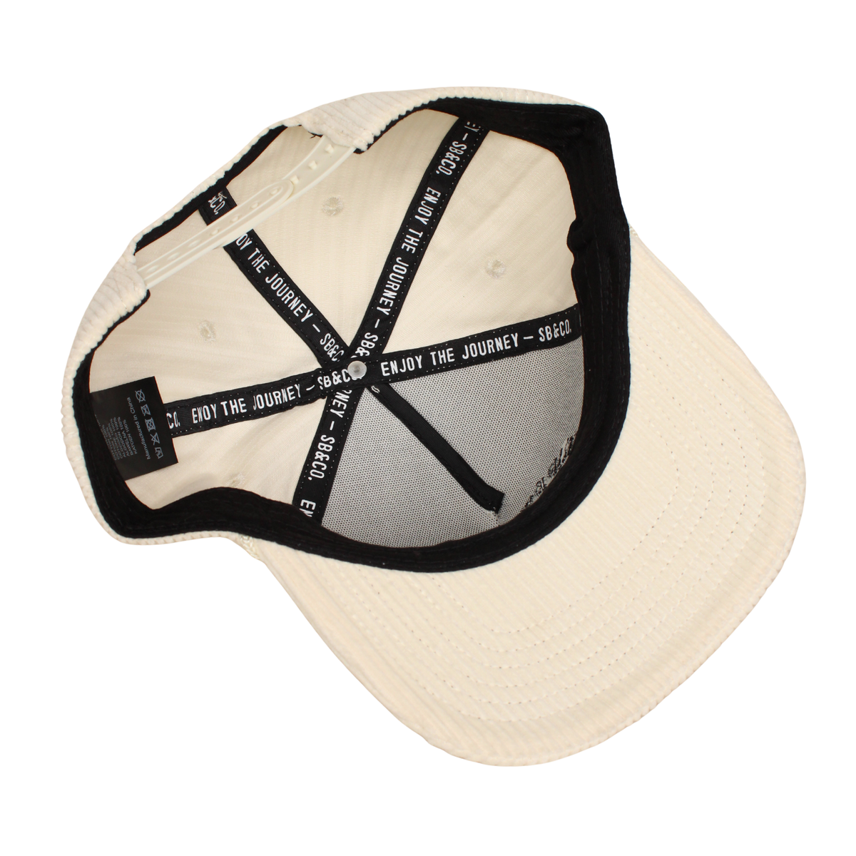 Stay Trippy Corduroy Trucker Hat- Cream