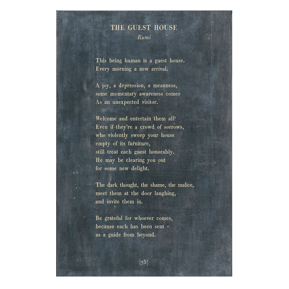 The Guest House Art Print - Poetry Collection