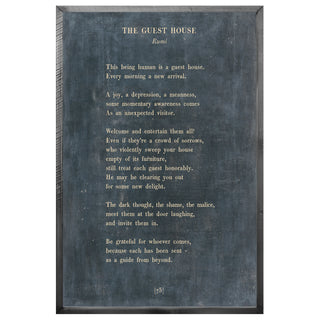 The Guest House - Poetry Collection (Grey Wood) - Art Print