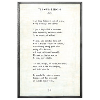 The Guest House - Poetry Collection (Grey Wood) - Art Print
