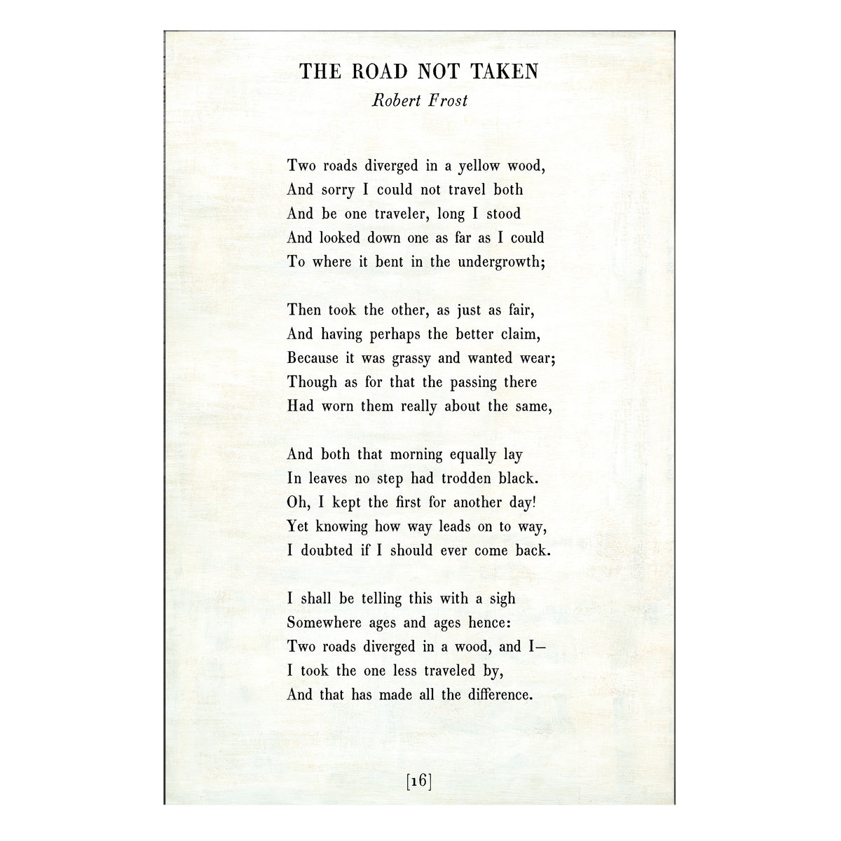 The Road Not Taken Art Print - Poetry Collection