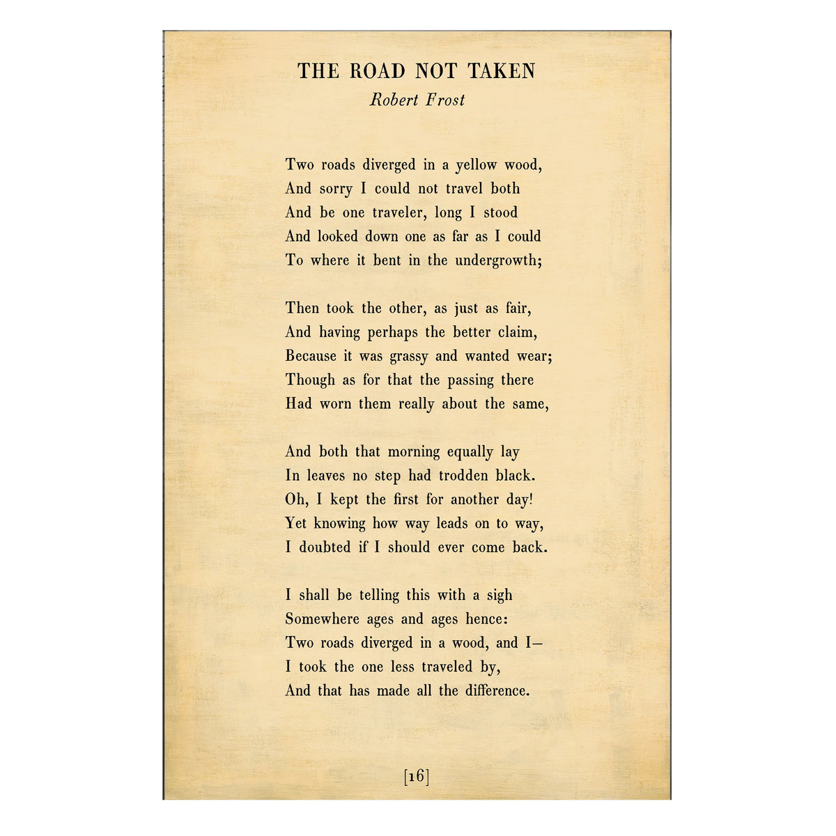 The Road Not Taken Art Print - Gallery Wrap