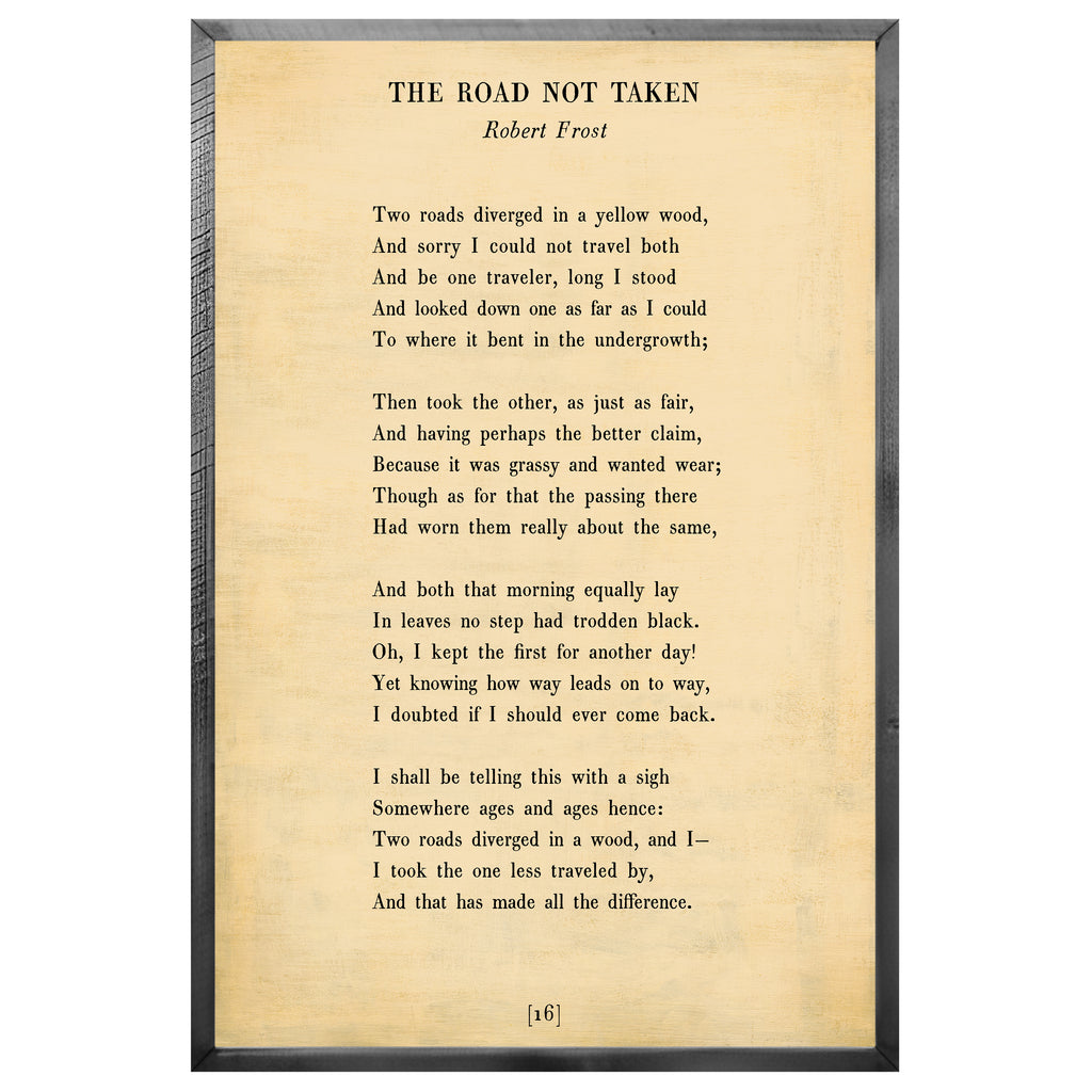 The Road Not Taken Art Print - Grey Wood