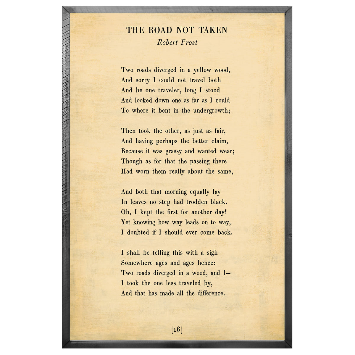 The Road Not Taken Art Print - Poetry Collection