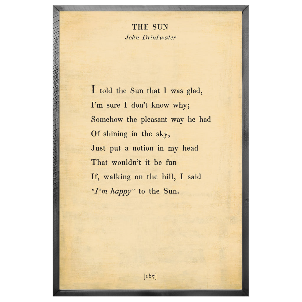 The Sun Art Print - Grey Wood