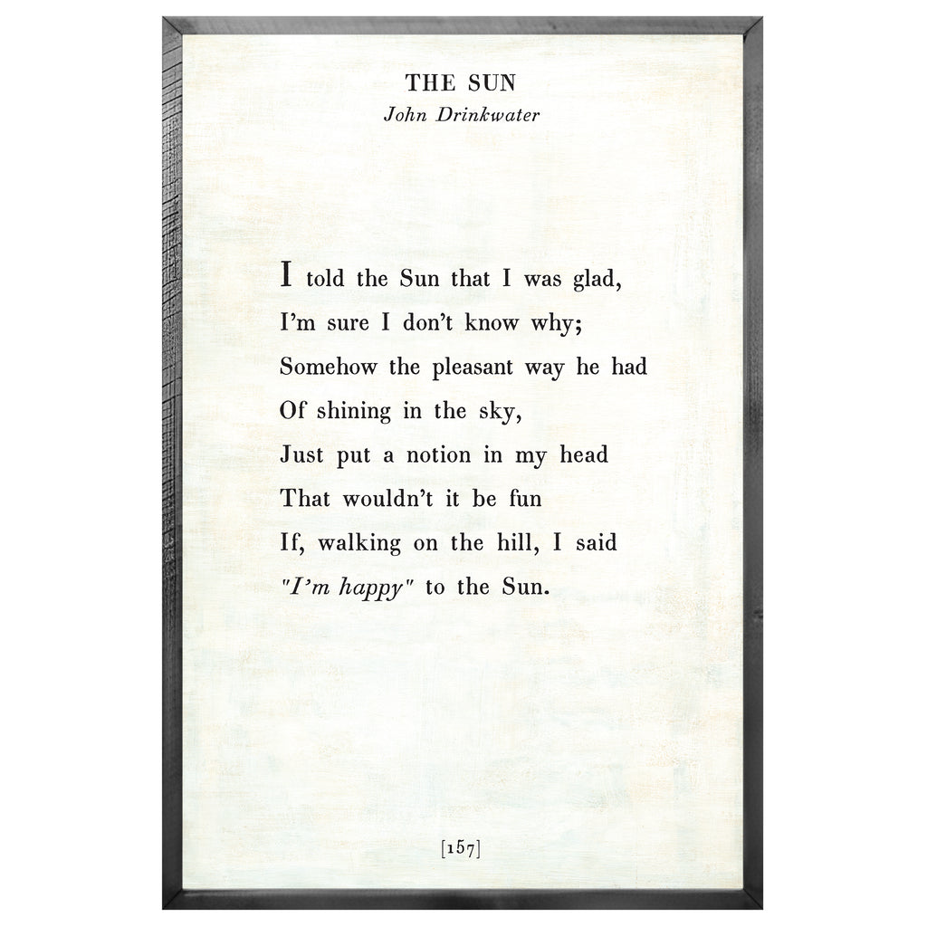 The Sun Art Print - Grey Wood