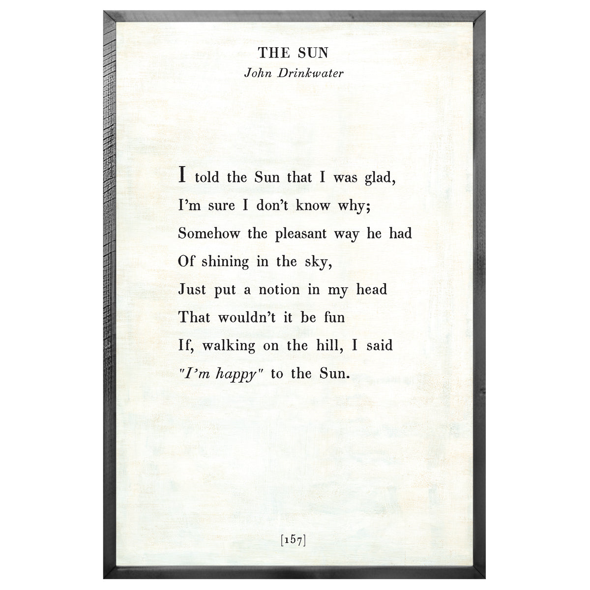 The Sun Art Print - Poetry Collection
