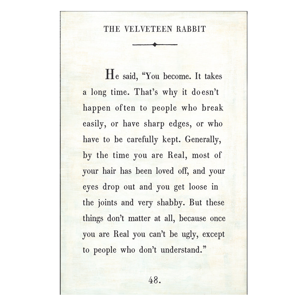 The Velveteen Rabbit Art Print - Gallery Wrap