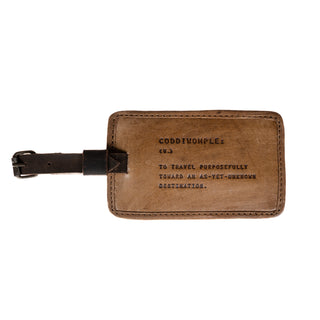 ***Coddiwomple Leather Luggage Tag