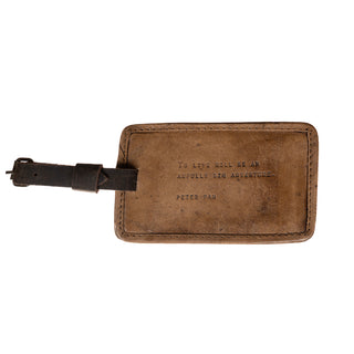 Peter Pan Leather Luggage Tag - 5”x3