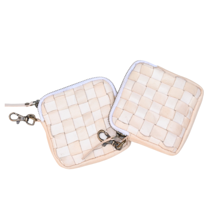 Woven Leather Pouch