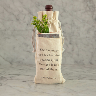 She Has Many Rare and Charming Qualities, But Sobriety Is Not One Of Them Wine Bag with Pocket