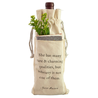 She Has Many Rare and Charming Qualities, But Sobriety Is Not One Of Them Wine Bag with Pocket