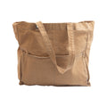 Distressed Canvas Tote-Brown