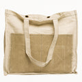 Distressed Canvas Two Tone Tote - Cream & Brown