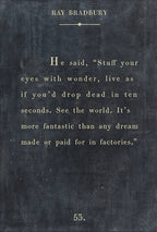 Ray Bradbury Art Print - Gallery Wrap