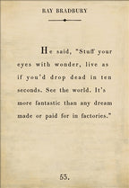 Ray Bradbury Art Print - Gallery Wrap