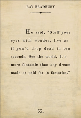 Ray Bradbury Art Print - Gallery Wrap