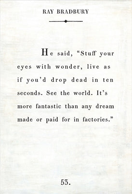 Ray Bradbury Art Print - Gallery Wrap