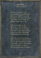 Barter Art Print - Poetry Collection